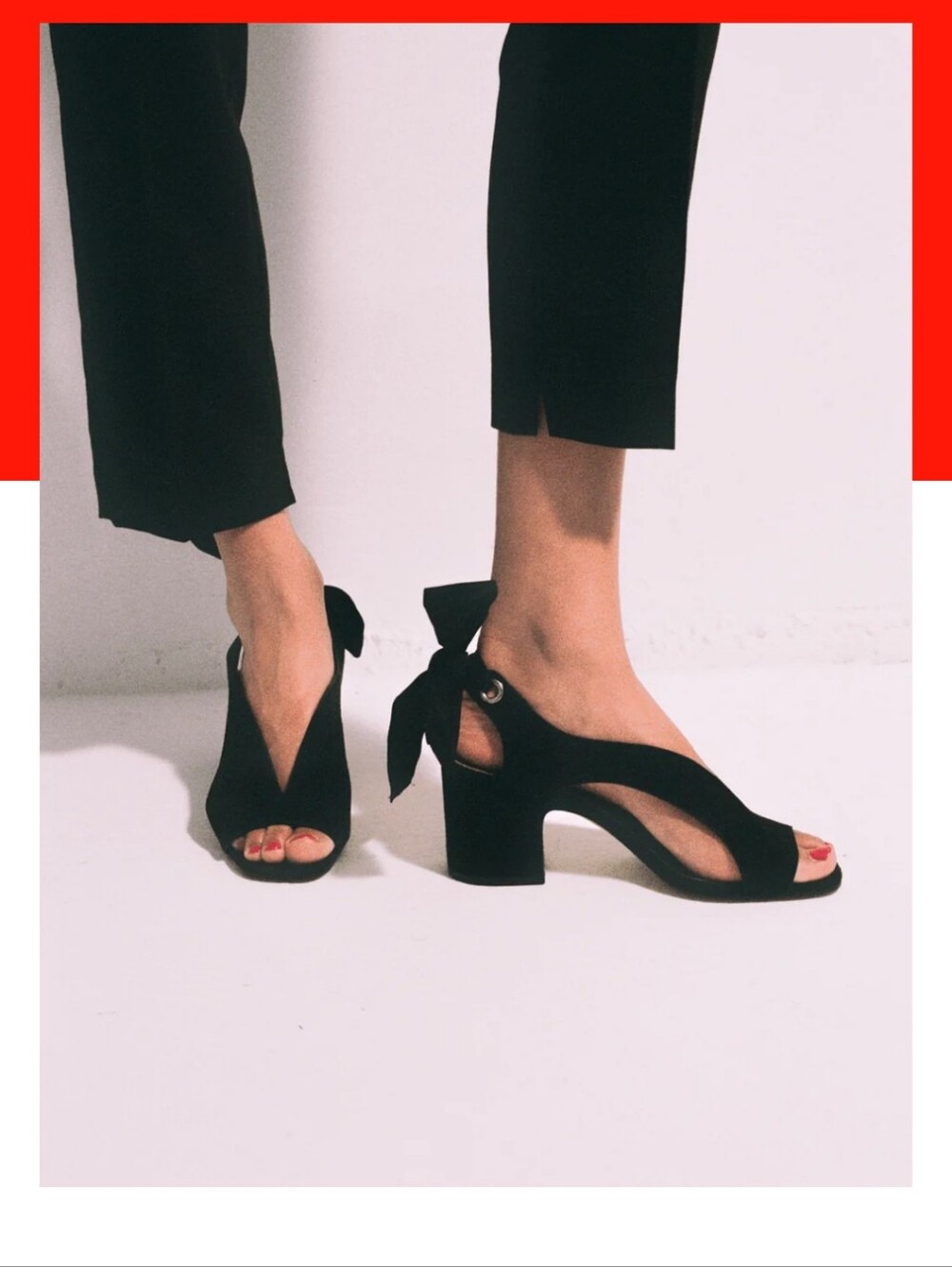 Nomasei Paris x Montopoli Adora Sandals Womens 41.5 Black Open Toe Bow Tie Back